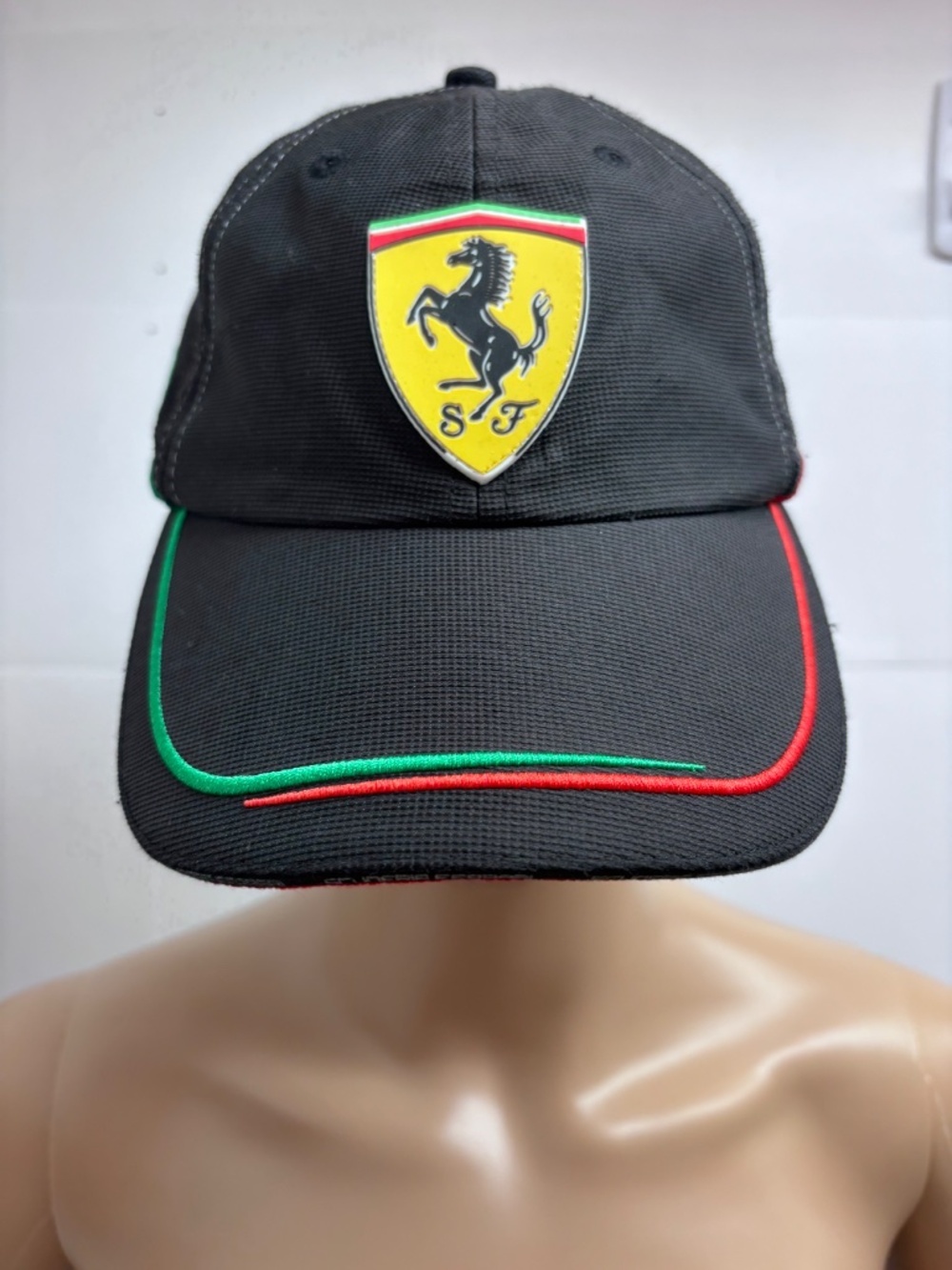 Scuderia Ferrari Black Baseball Cap Hat Adjustable One Size
